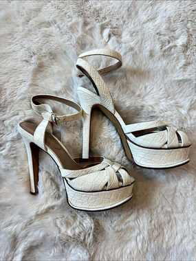 ALDO White Platform Heels